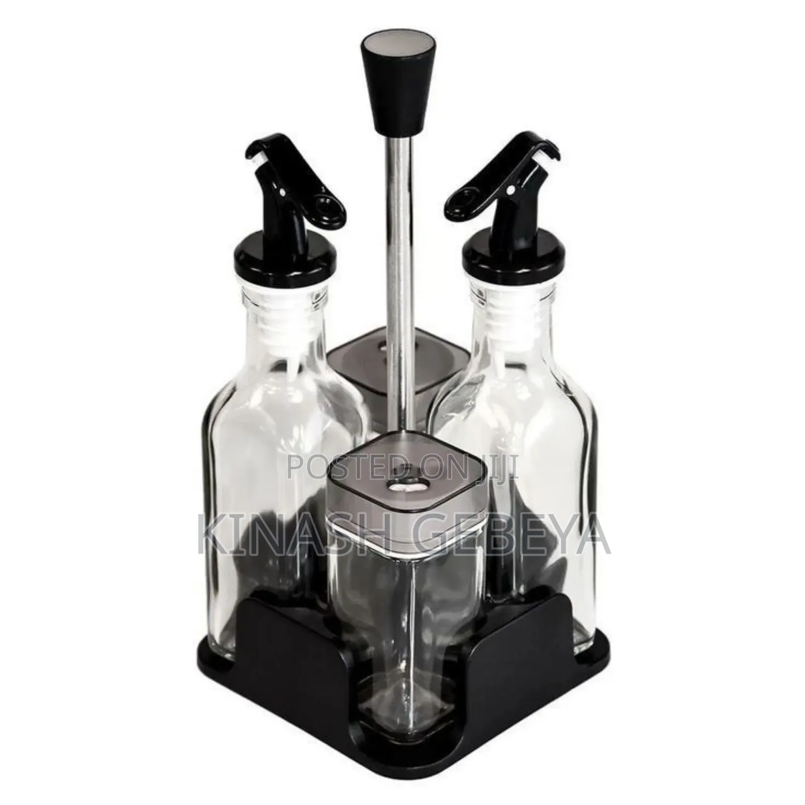 4 Set Kitchen Seasoning Bottles(ፈሳሽ እና ቅመማ ቅመም መቀነሻ)