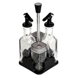 4 Set Kitchen Seasoning Bottles(ፈሳሽ እና ቅመማ ቅመም መቀነሻ)