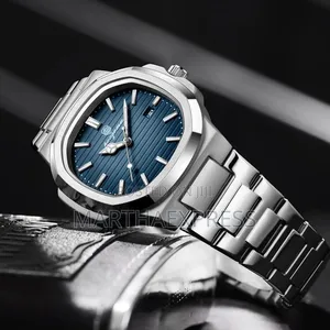 Luxurious Poedagar Silver Blue Watch