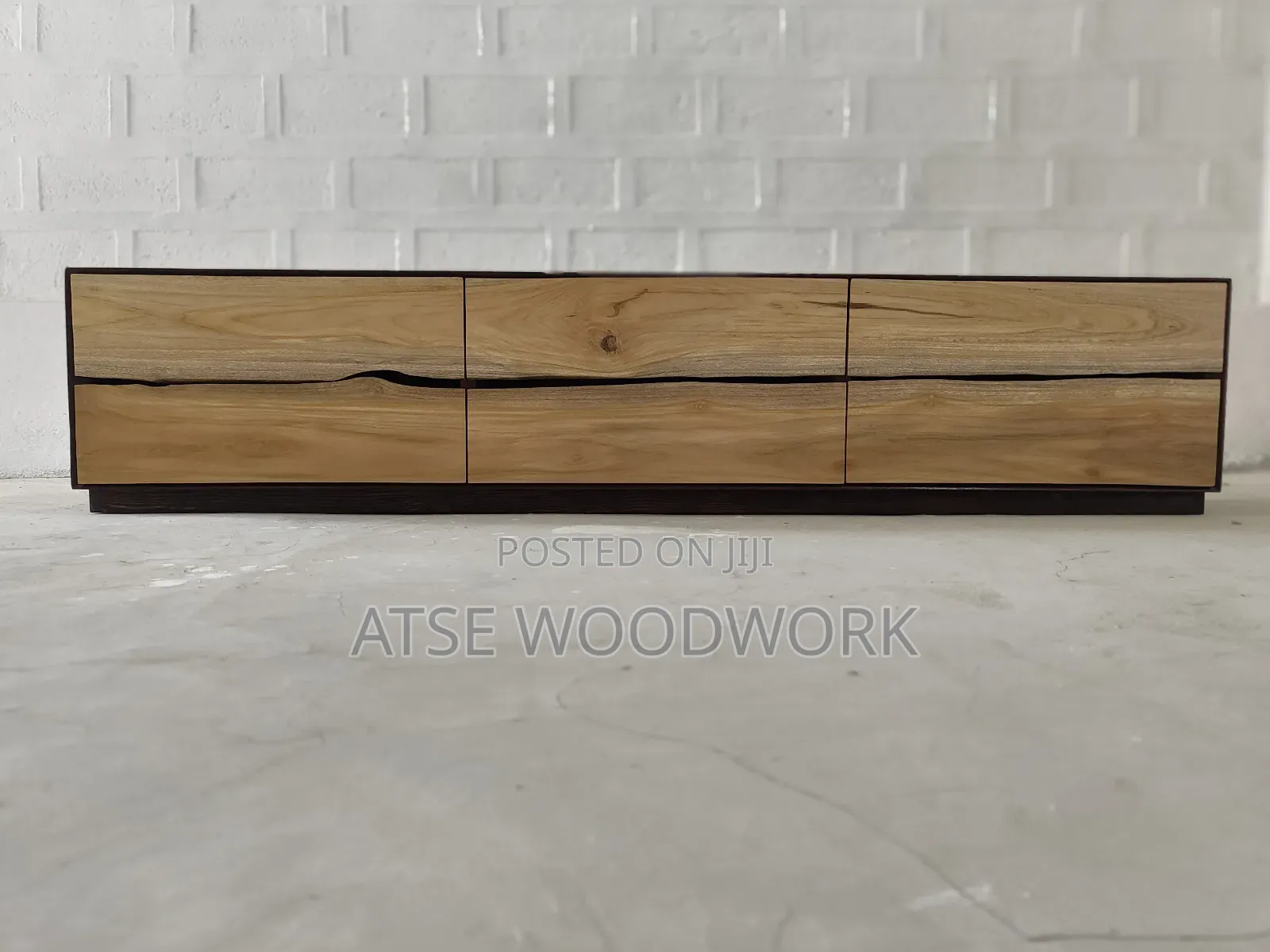 Tv Stand Finger Jointed Edges Made With Wanza Wood