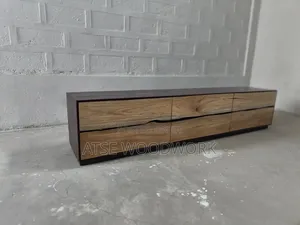 Tv Stand Finger Jointed Edges Made With Wanza Wood