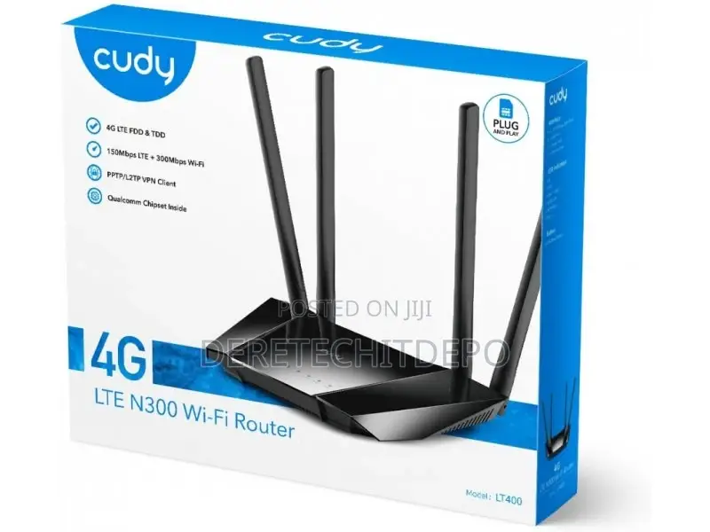 Cudy Lt400 4g 300 MBPS Sim Supported Wireless Router