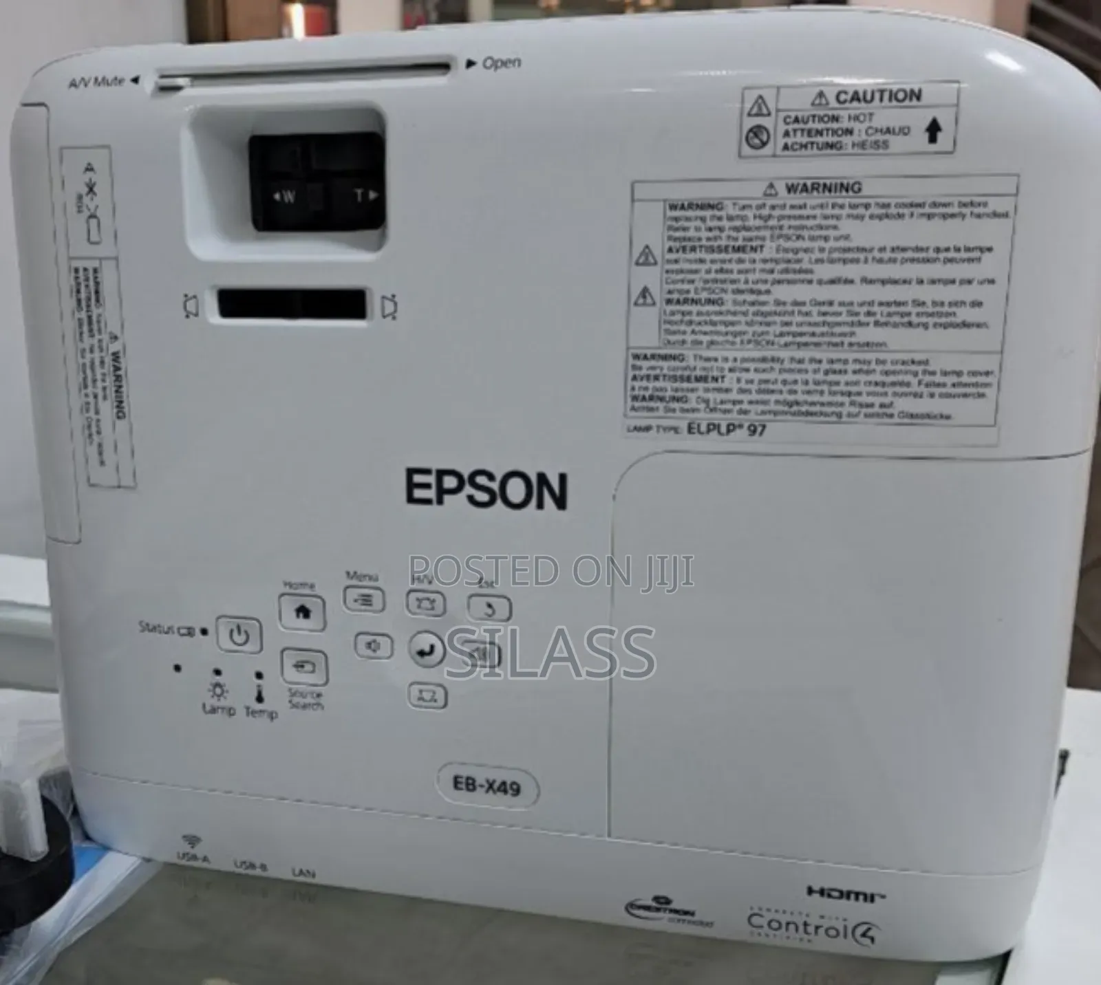 EPSON Projector
Model Name: EB -X49
Has Bag and Remote