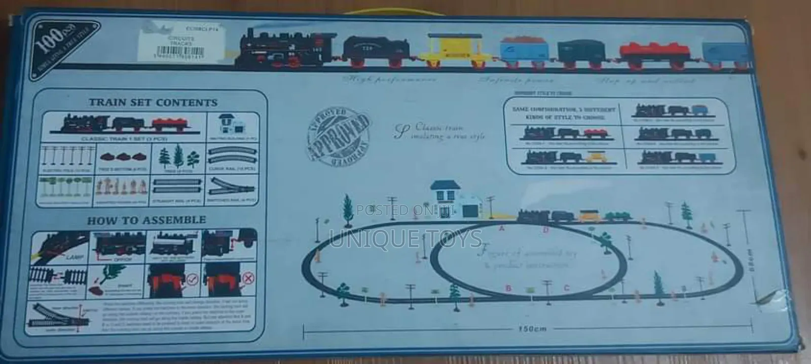 Classic Railway Series Train Set, 100 PCS