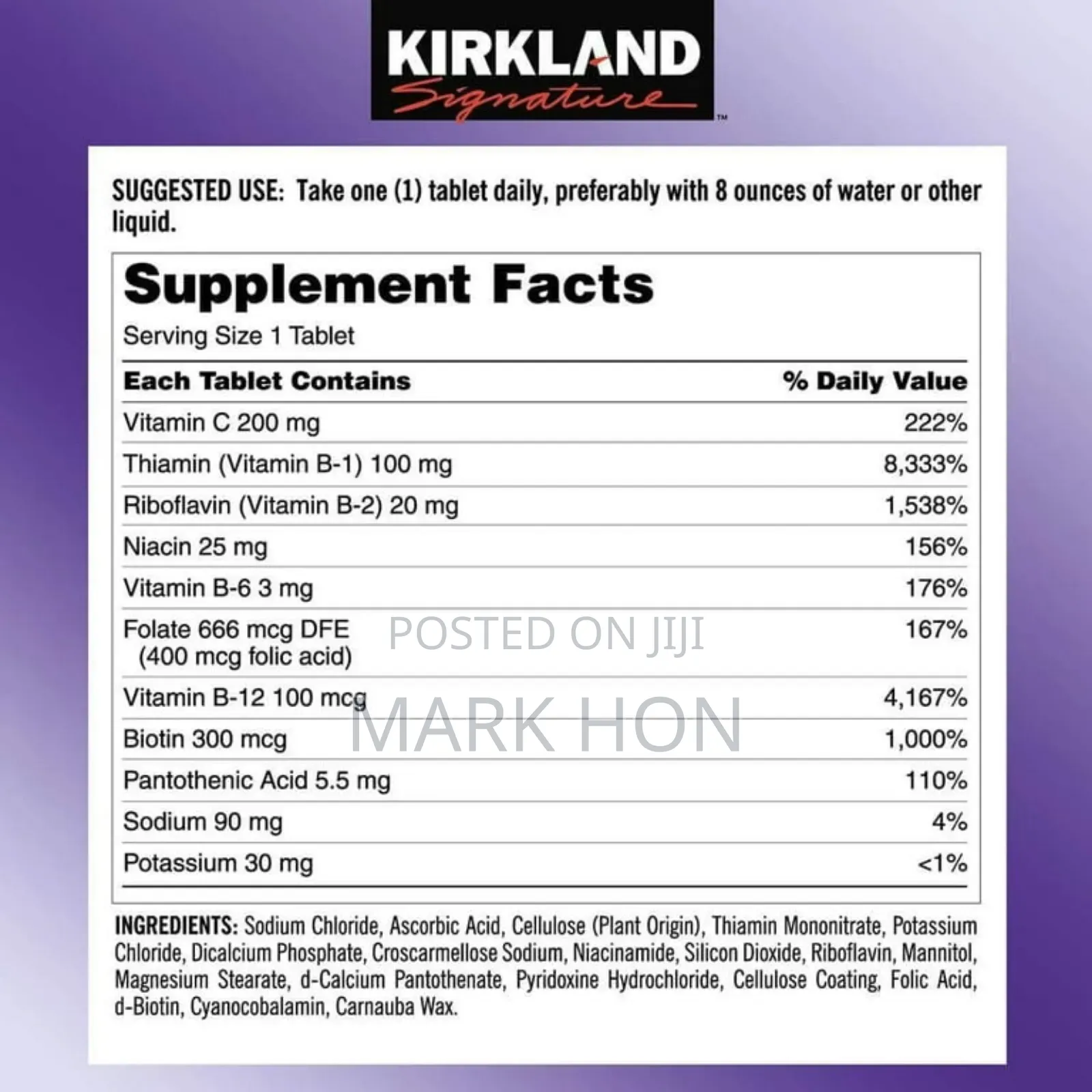 Kirkland Super B-Complex With Electrolytes