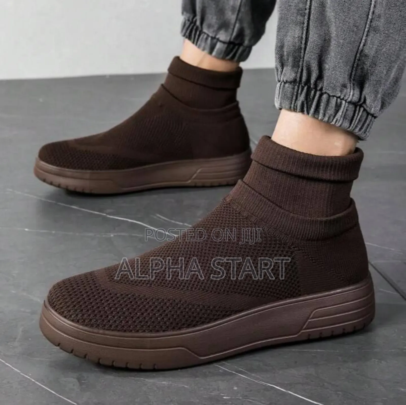 Men’S Minimalist Slip-on Sock Sneaker ‘Dark Brown’ Shoes