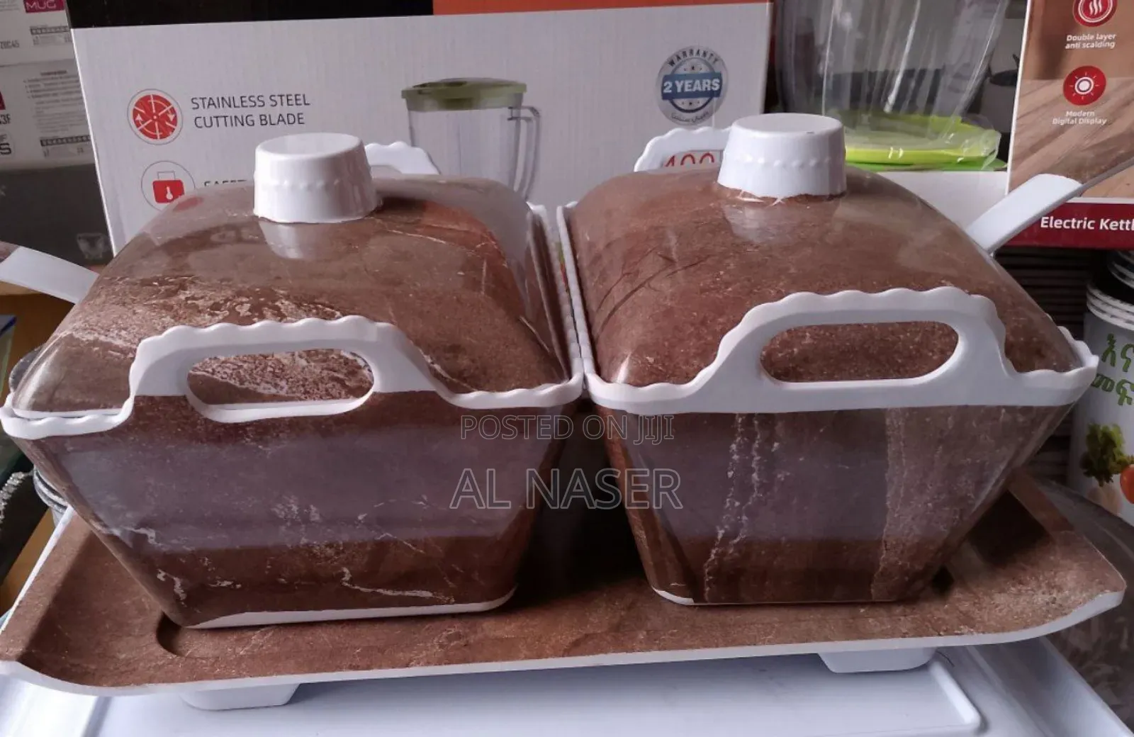 ማይካ ባለ2 የወጥና የሩዝ ማቅረቢያ