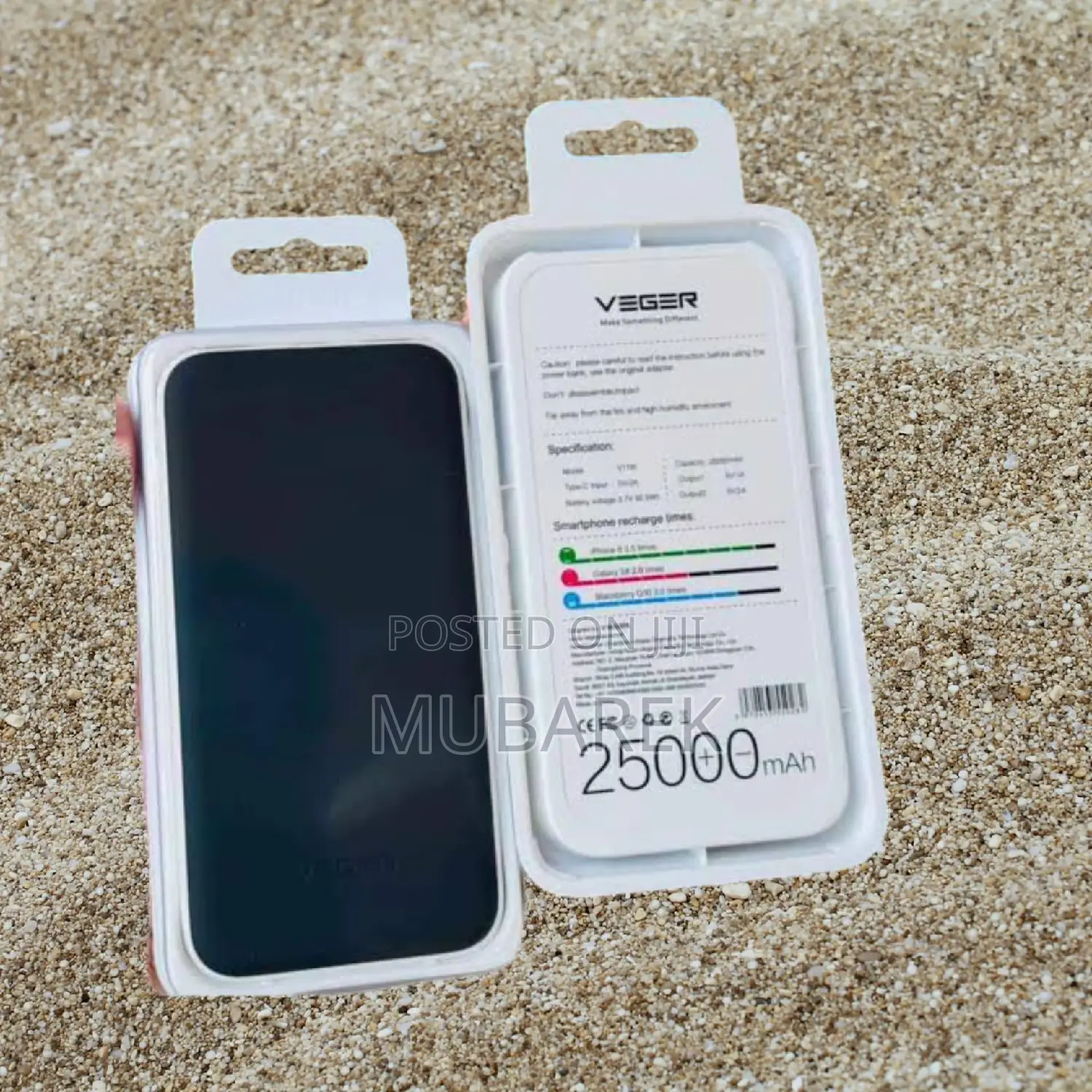 Veger 25000mah Resistant Dual Usb Output