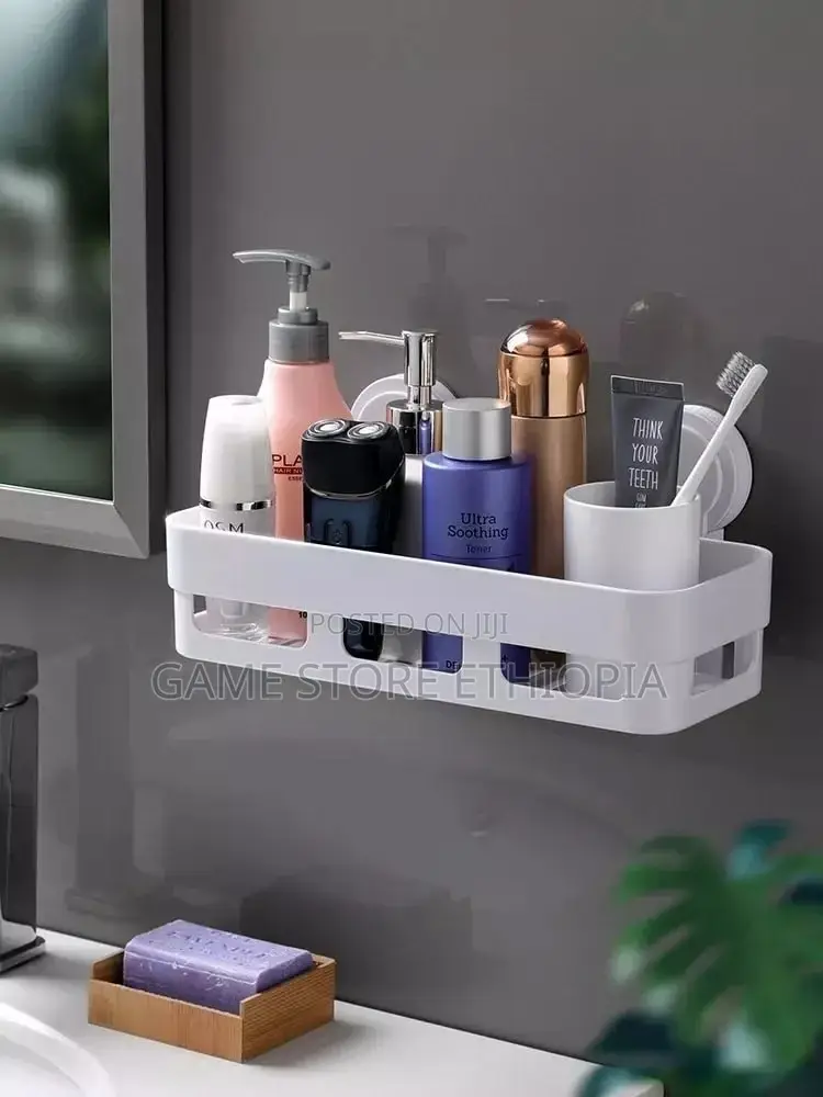 Wall- Mounting Shelf | SUCKER SHELF | ግርግዳ ላይ የሚለጠፍ መደርደሪያ