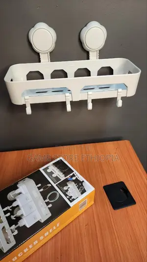 Wall- Mounting Shelf | SUCKER SHELF | ግርግዳ ላይ የሚለጠፍ መደርደሪያ