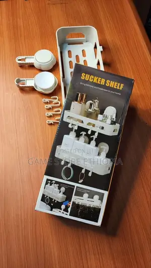 Wall- Mounting Shelf | SUCKER SHELF | ግርግዳ ላይ የሚለጠፍ መደርደሪያ