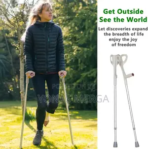 Photo - Comfortable on Elbow,Sliver,Crutches颱elderly People Action