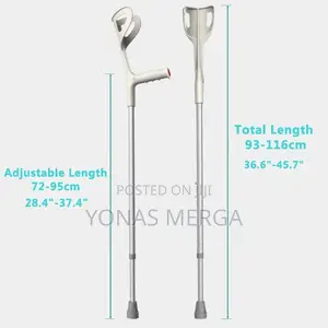 Photo - Crutches kranch elbow Grey and Steel Men/Women/Old People