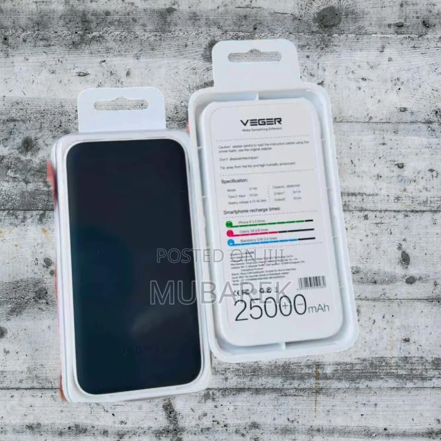 Veger 25000mah Resistant Travel-Friendly Design