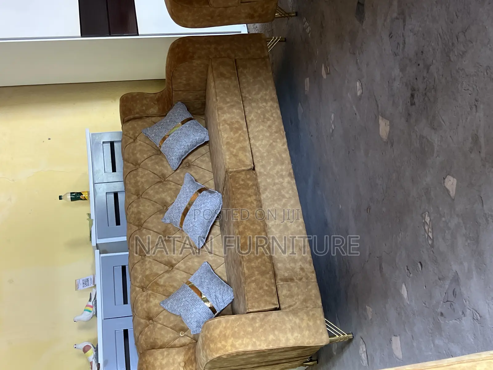 Sofa Set Three-Seater and Matching Single-Seater Armchairs