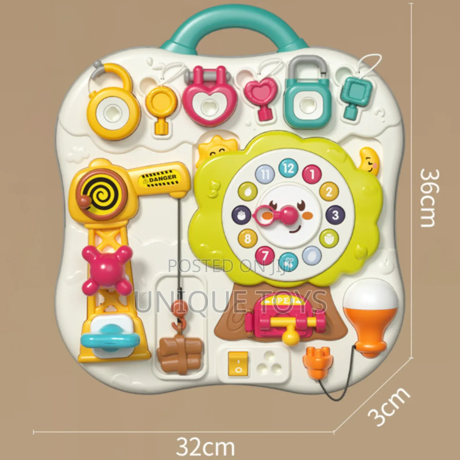 12-in-1 Exploration Busy Board Montessori Toy, +12 Months