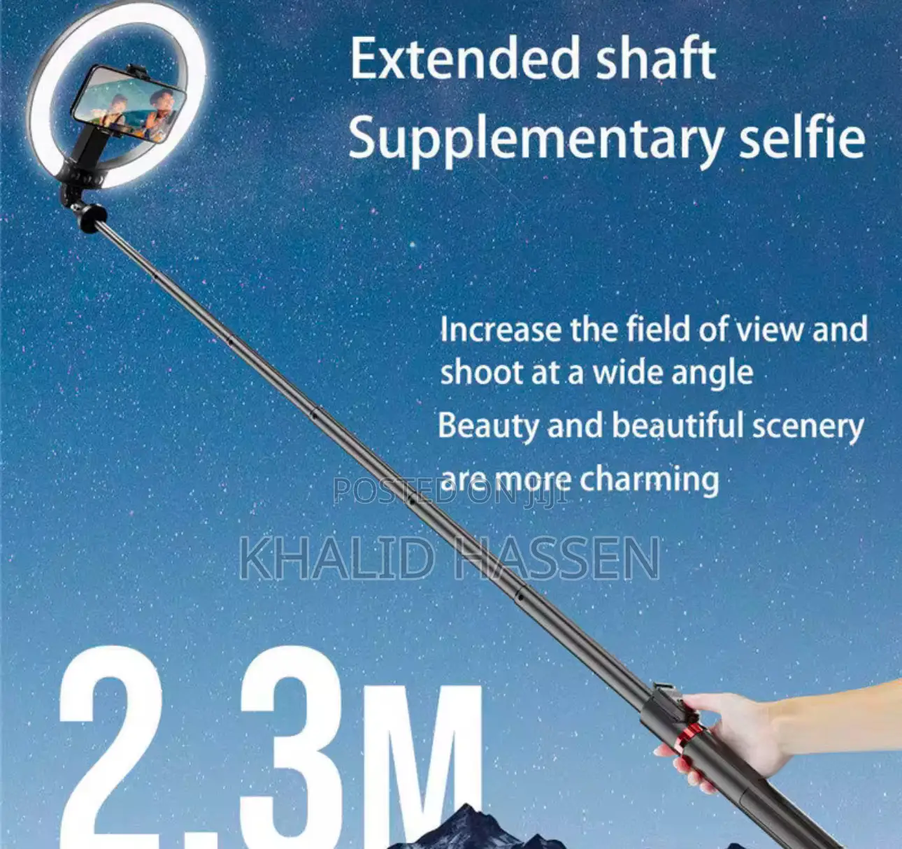 RING LIGHT 10inch Rotate 360° 2.3m