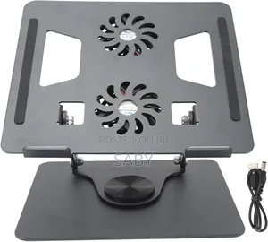 A Laptop Stand Fan With a 360 Rotating Base Is