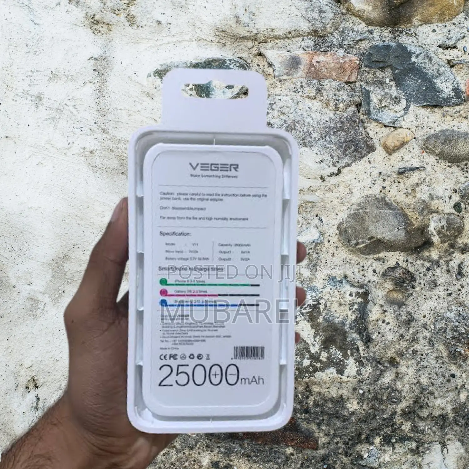 Veger 25000mah Resistant Essential Travel Accessory