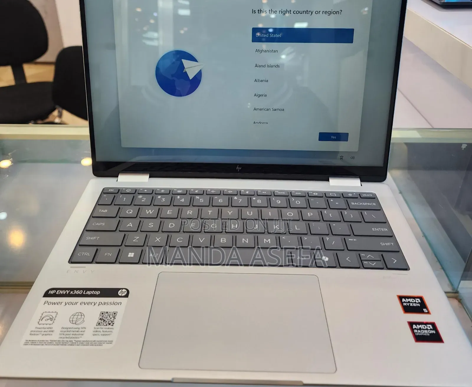 New Laptop HP Envy X360 16GB AMD Ryzen 5 SSD 512GB