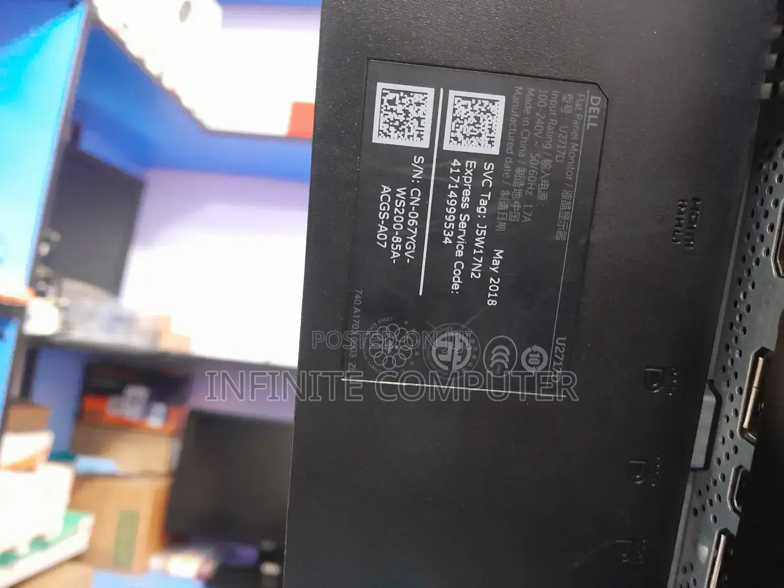 27 Inch Dell Frameless Monitor