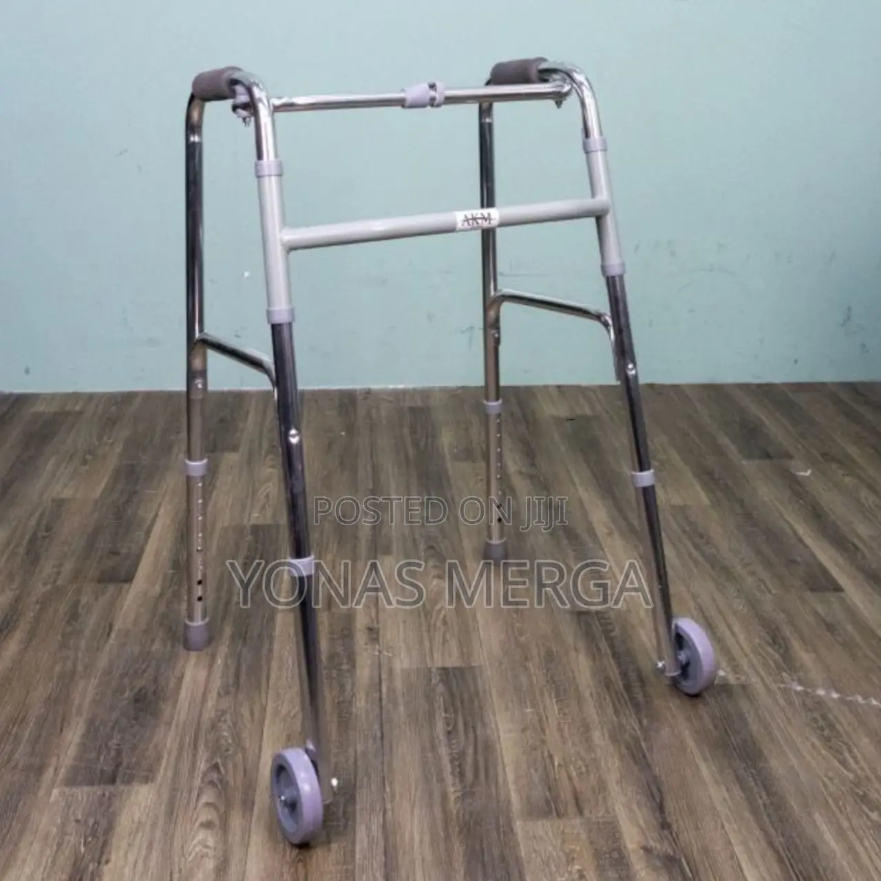 WALKER,Foldable,2wheels,Adult鼒walker望rubber Tips With Metal