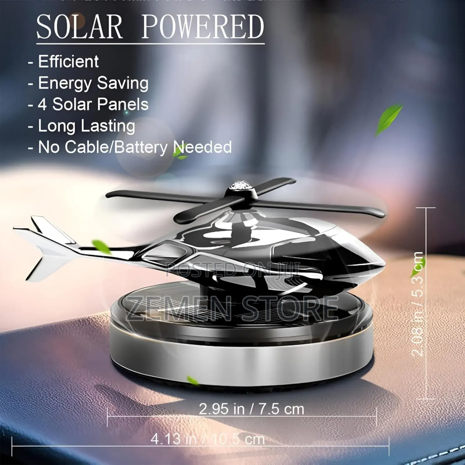 Solar-Powered Helicopter Car Aromatherapy