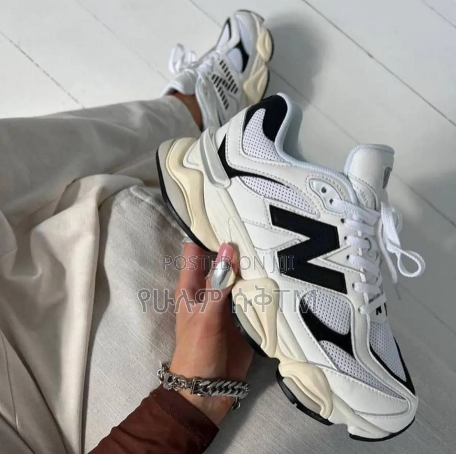 Original New Balance 9060 'White/Black' Shoes