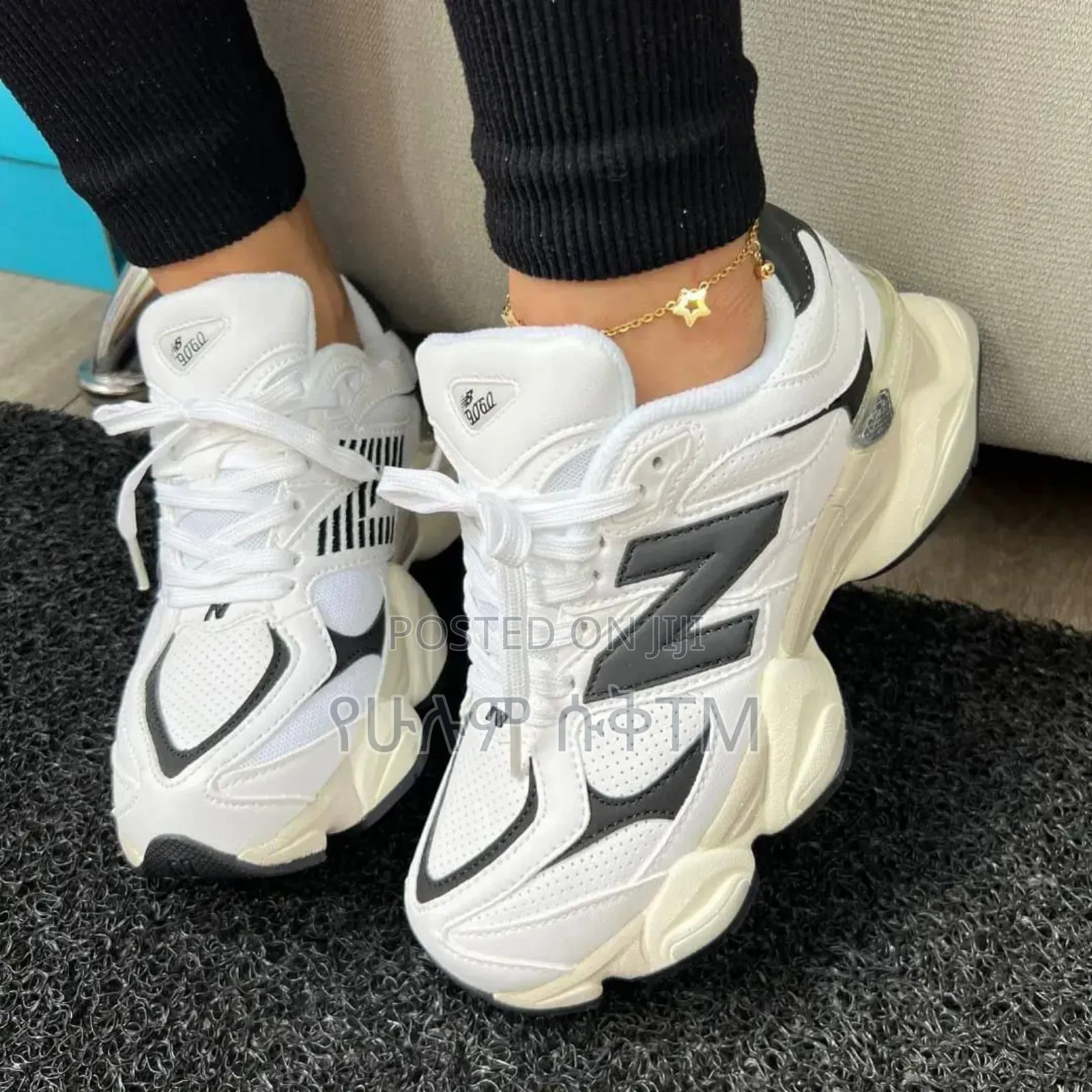 Original New Balance 9060 'White/Black' Shoes