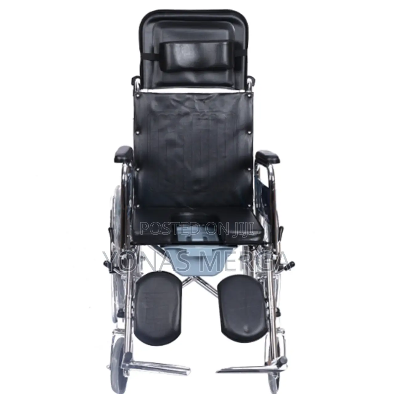 ዊልቼር囧medical Steel Reclining High Back 亞commode Wheelchair