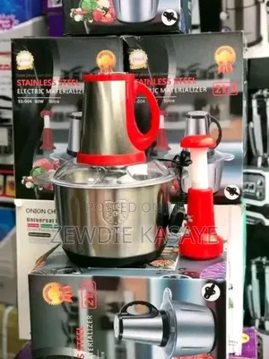 Stainless Steel 4 Liter Chopper የሽንኩርትና የስጋ መፍጫ 4 ሊተር