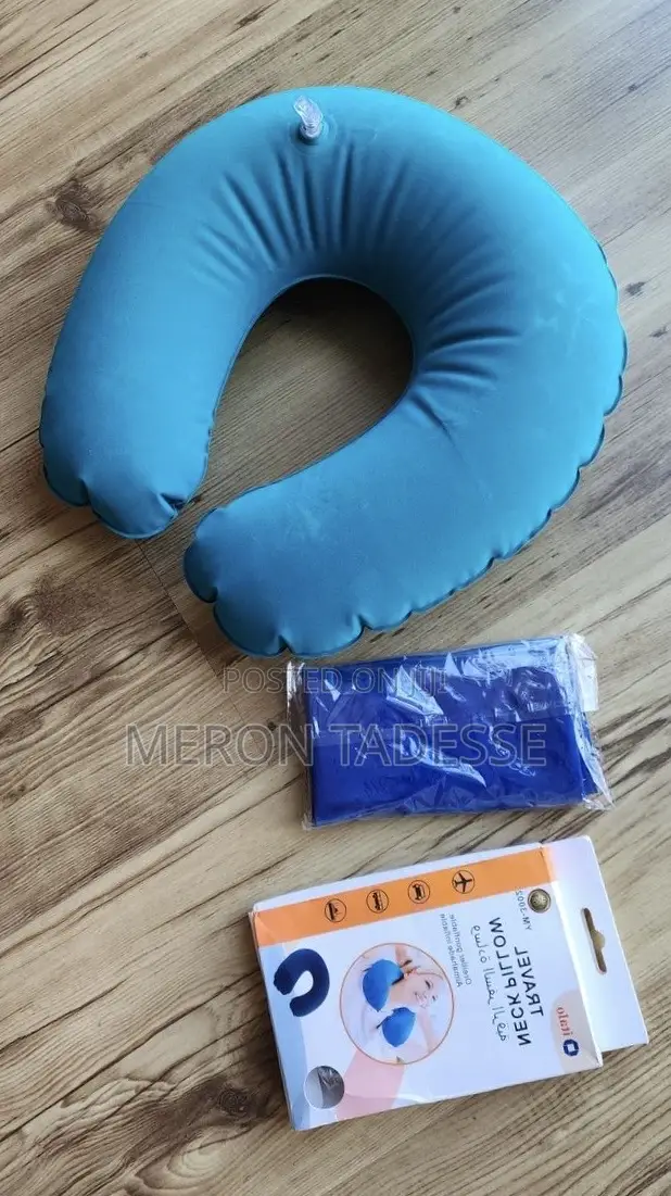 የትም ይዘውት የሚሄዱት! የሚነፋ የአንገት ትራስ Inflatable Neck Pillow