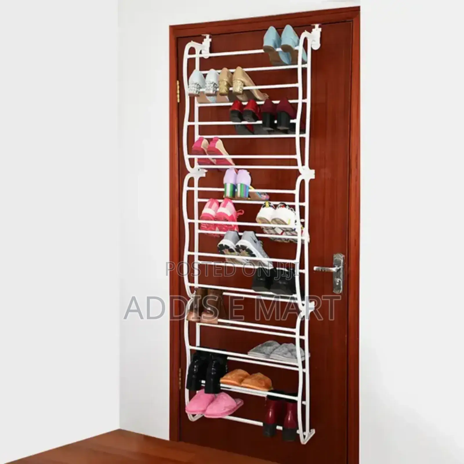 በቀላሉ የሚገጣጠም የሚነቃቀል 36 Pairs Over the Door Shoe Rack