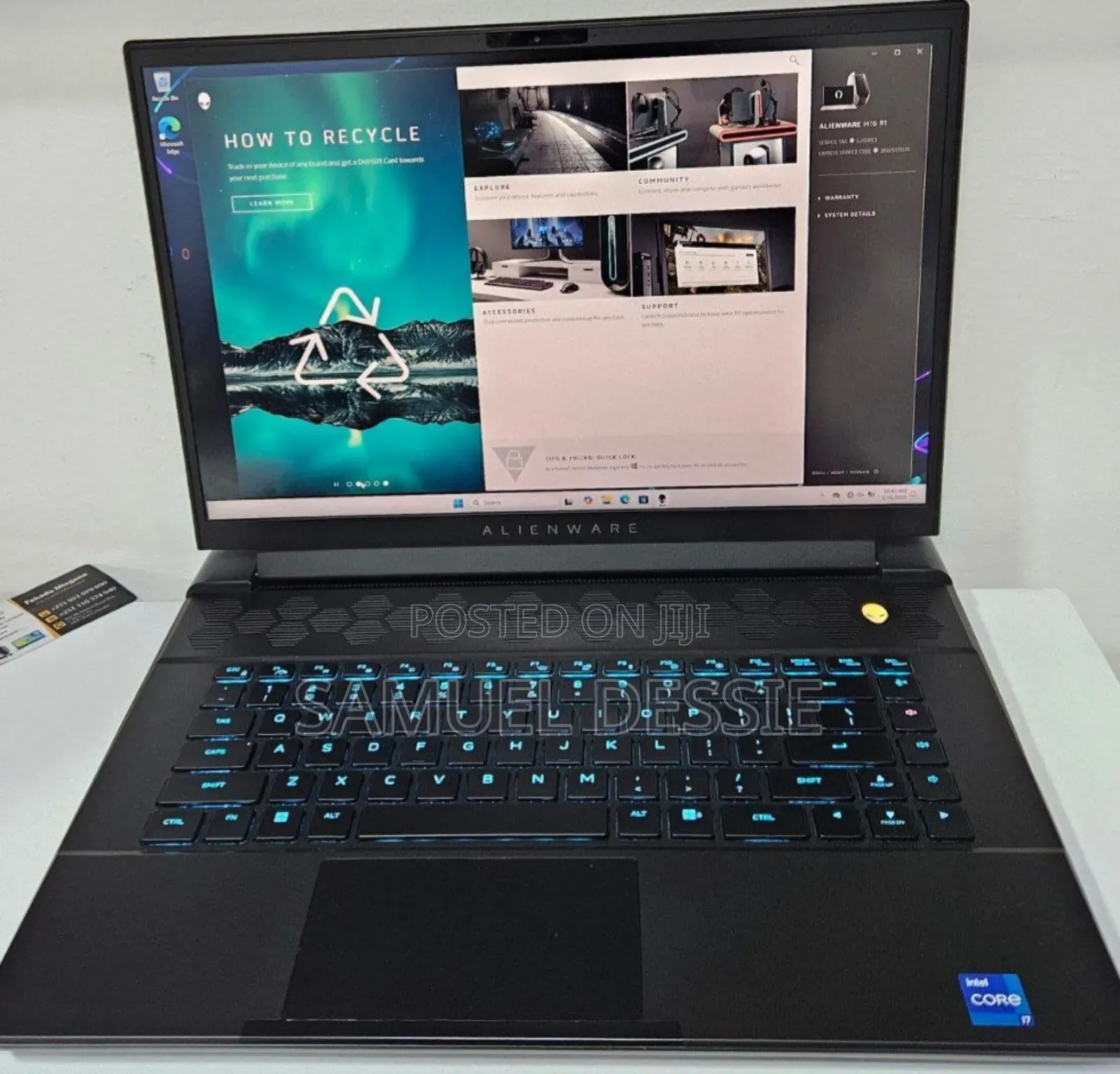 New Laptop Alienware M15 R3 16GB Intel Core I7 SSD 1T