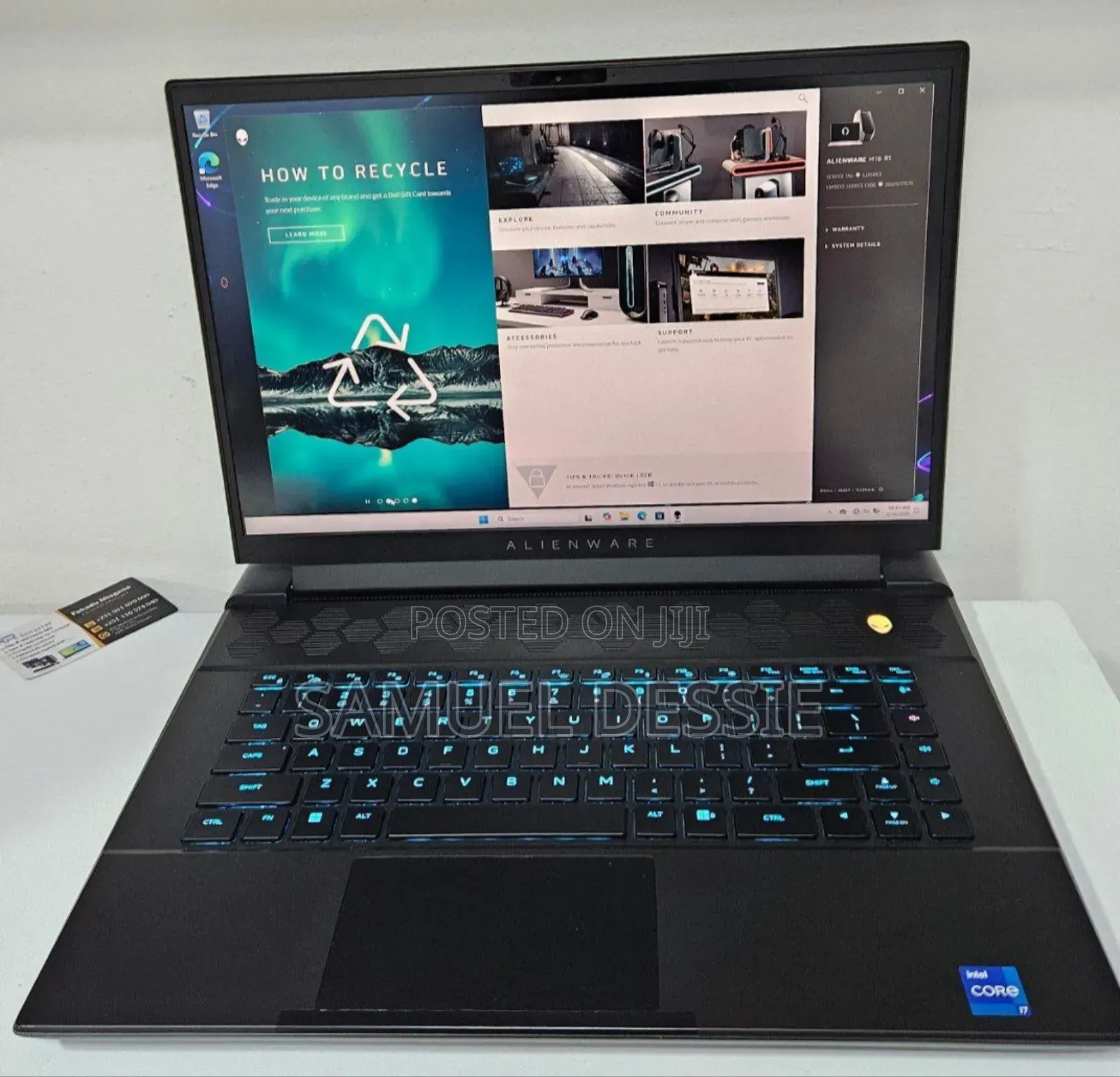 New Laptop Alienware M15 R3 16GB Intel Core I7 SSD 1T
