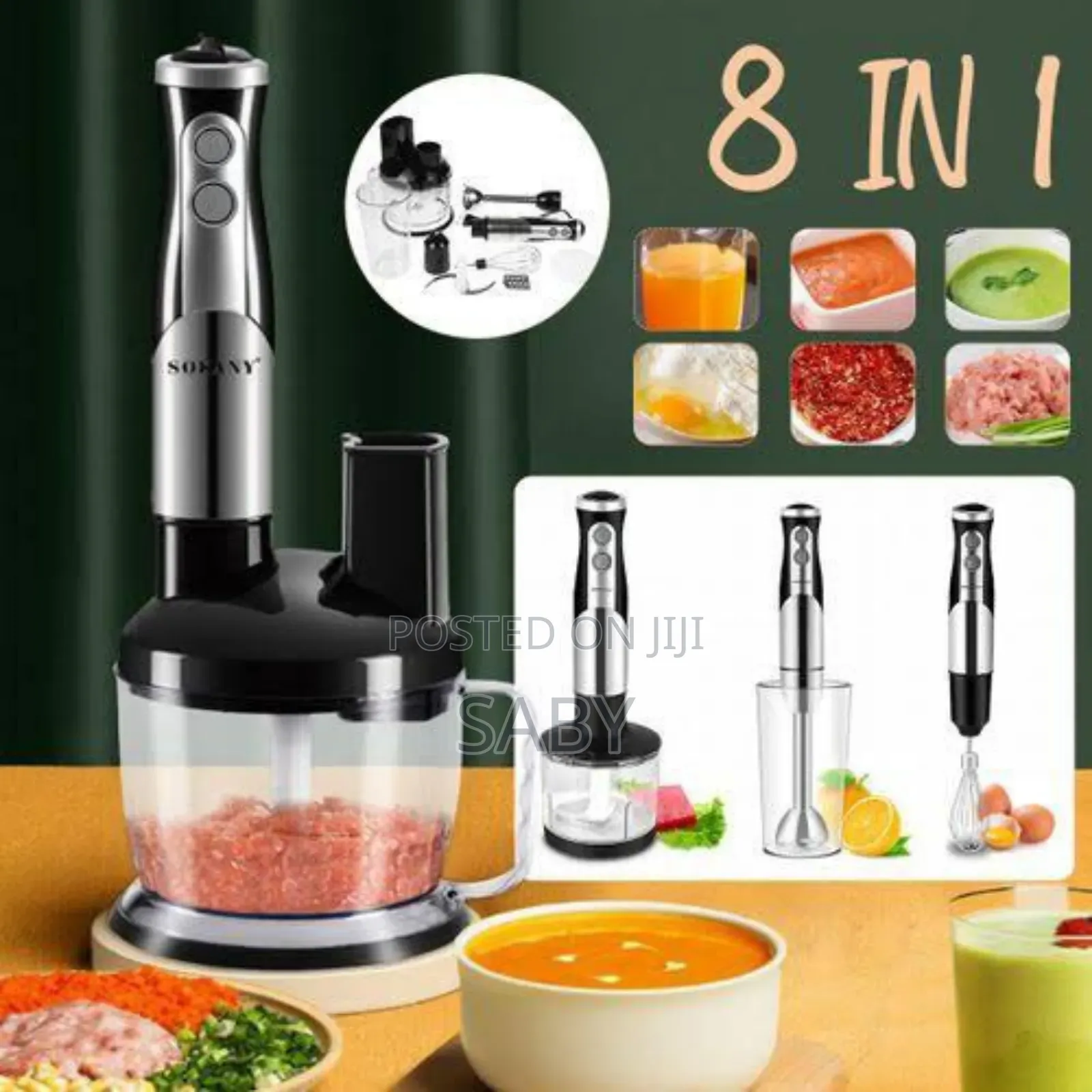 Sokany 8 in 1 Hand Blender