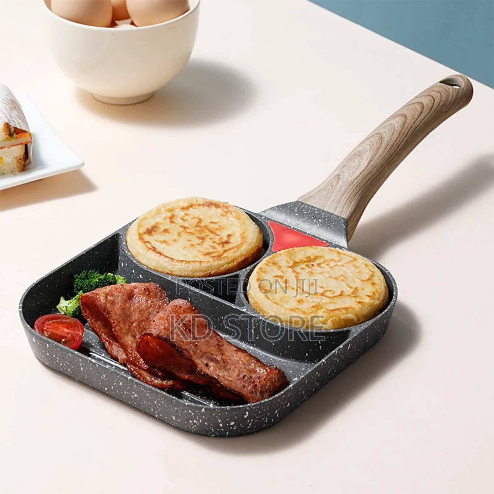  3 Partitioned Nonstick Omlett, Egg Maker Pan