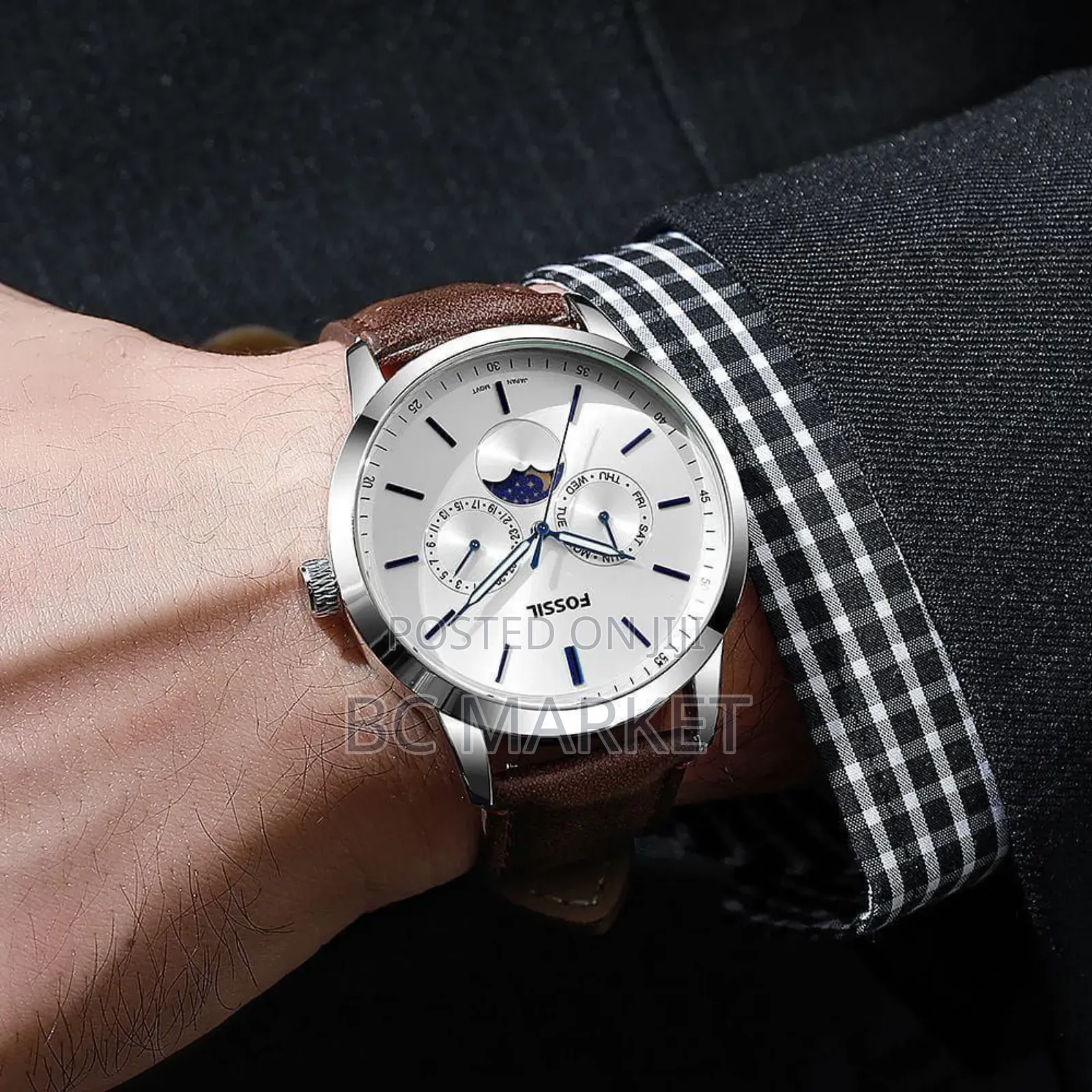 Fossil Leather Strap Watch