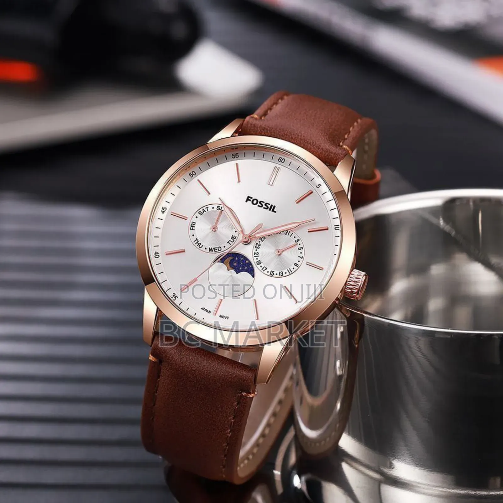 Fossil Leather Strap Watch