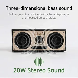 Vintage Wooden Bluetooth Speaker With Fm Radio