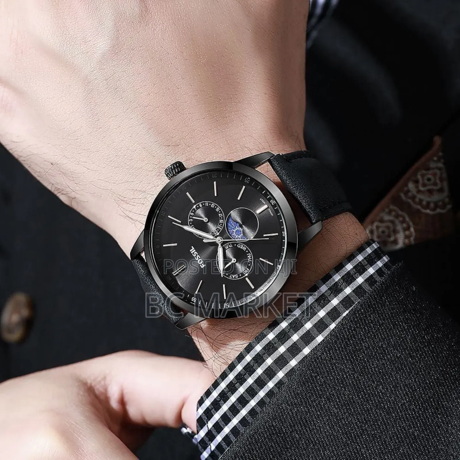 Fossil Leather Strap Watch