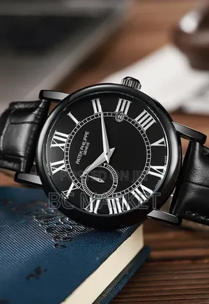 Photo - Black Patek Philippe Leather Belt Watch