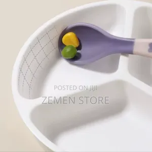Baby-Friendly Divided Plate With Spoon Fork