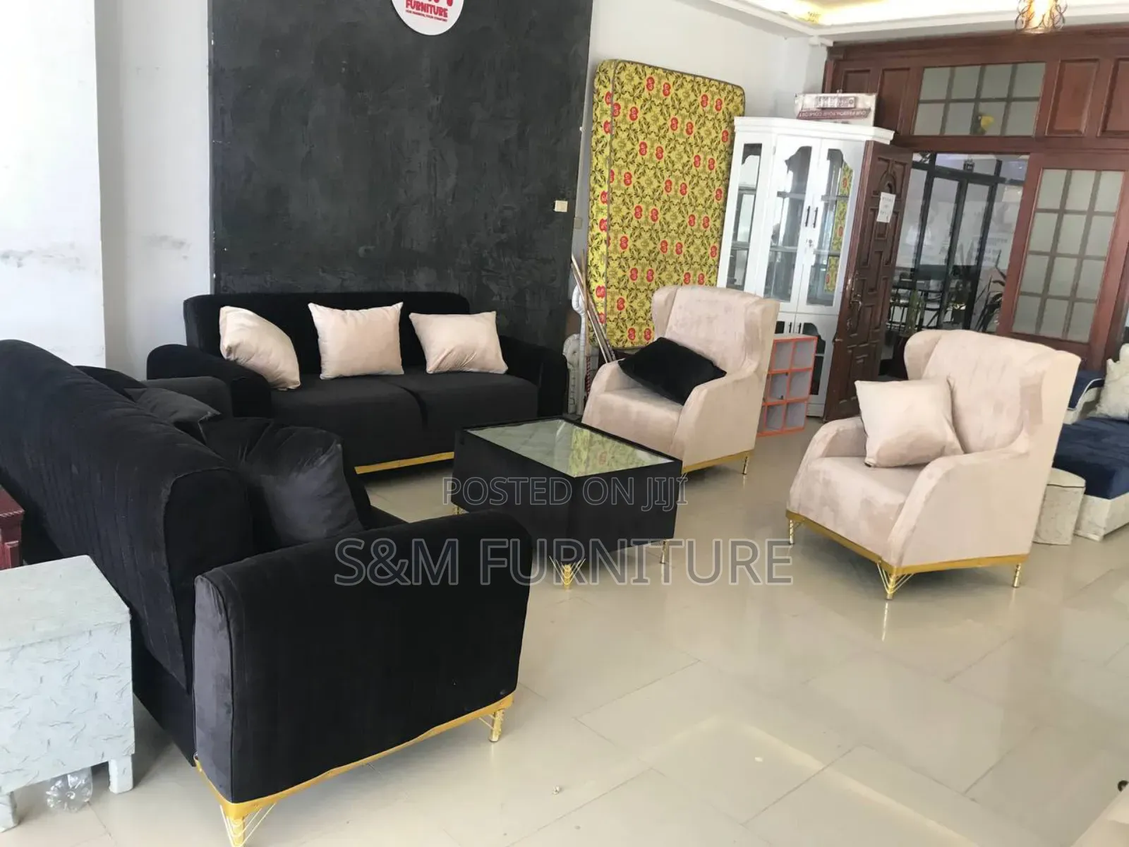 Kaleidoscopic 8 Seater Sofa With Table.