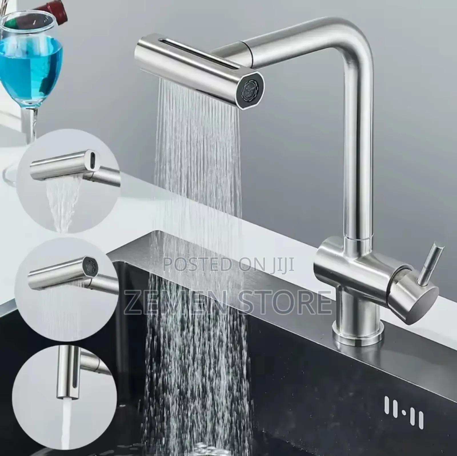 360° Rotatable Kitchen Faucet With Triple Water Modes