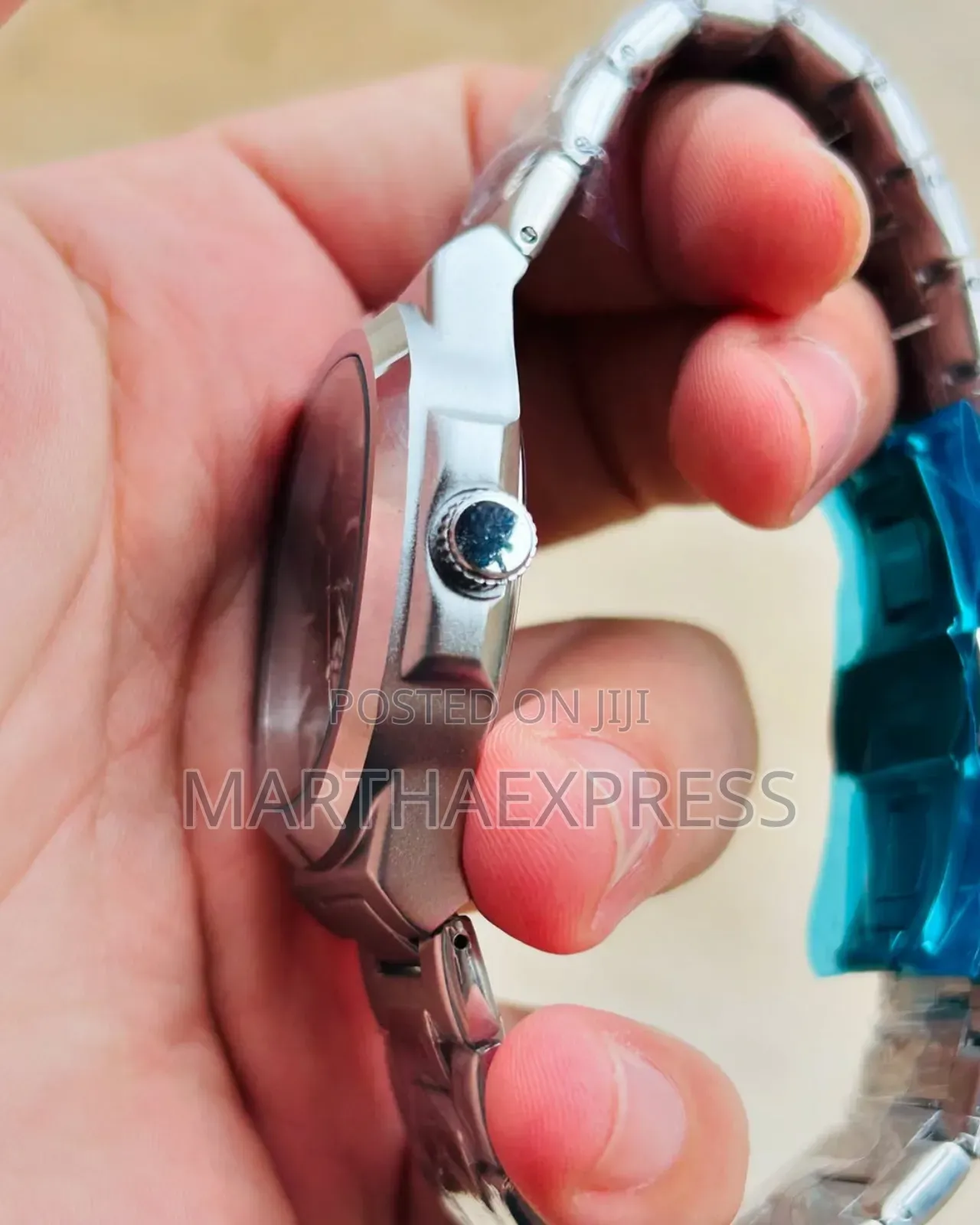 Swiss Certified Poedagar Luxury Silver Blue Wrist Watch