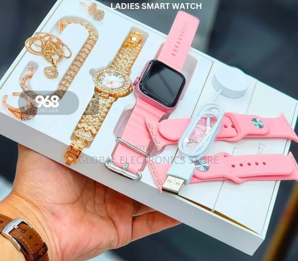 Mini Smart Watch + 5-in-1 Diamond Jewellery Combo! 