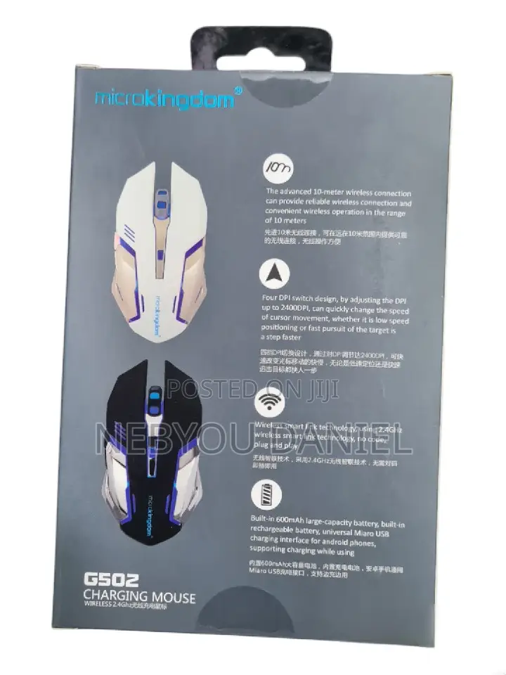 Wirless Rechargable Blutooth Gaming Mouse