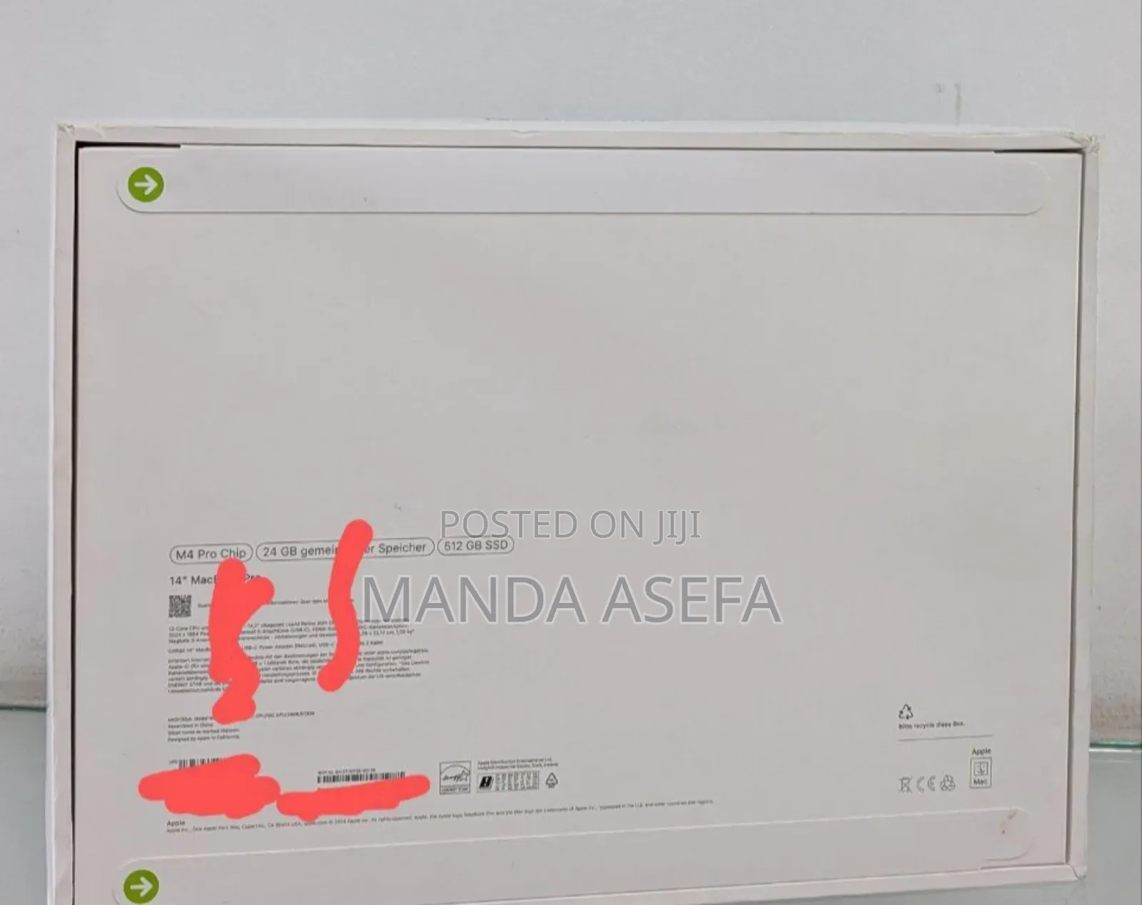 New Laptop Apple MacBook Pro 24GB Apple M4 SSD 512GB