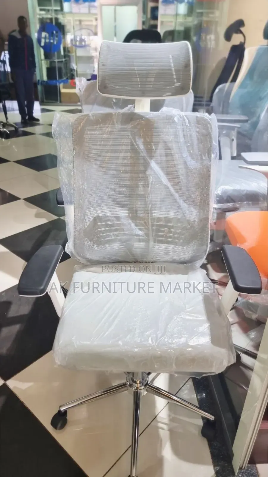 Office Manager Chair (White Color)